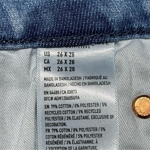 American Eagle Jeans Mens 26 x 28 Slim Light Wash Airflex Classic Casual Denim - Picture 4 of 6